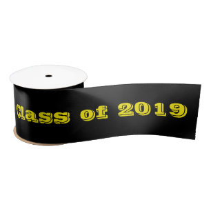 Ruban En Satin Classe d'or 2019 sur le ruban de satin noir by Jan