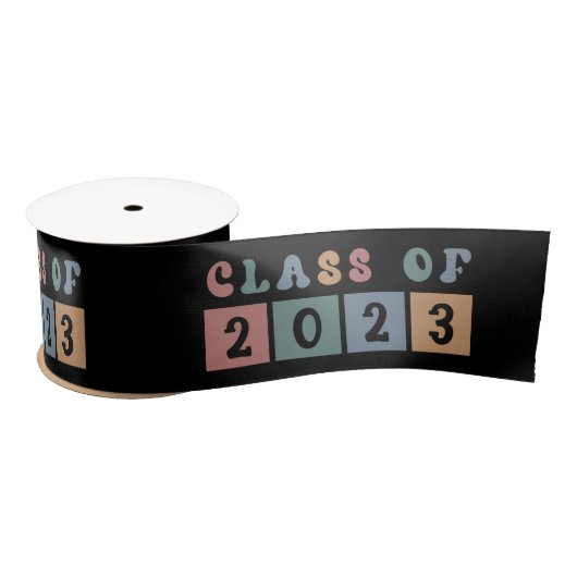 Ruban En Satin Classe rétro de 2023 collégial diplôme cadeau (Bobine)