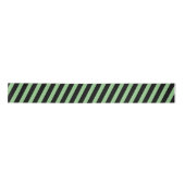 Ruban En Satin Classic Diagonal rayé noir et vert (Devant)