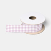 Ruban En Satin Classique Gingham Début d'Automne | Lilas Chaud (Bobine)