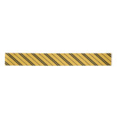 Ruban En Satin Classique Jaune Noir Stripes Motif (Devant)