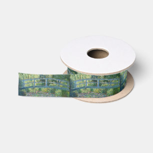 Ruban En Satin Claude Monet - Bassin aux Nymphéas, Harmonie Verte