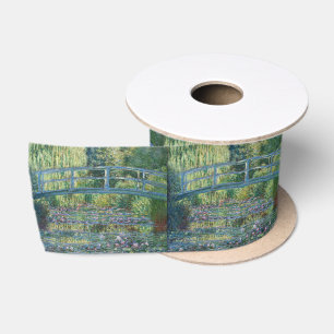 Ruban En Satin Claude Monet - Bassin aux Nymphéas, Harmonie Verte
