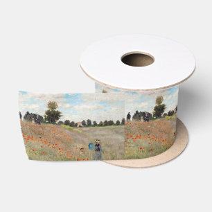 Ruban En Satin Claude Monet - Champ de coquelicots