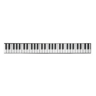 Ruban En Satin Clavier de piano noir et blanc