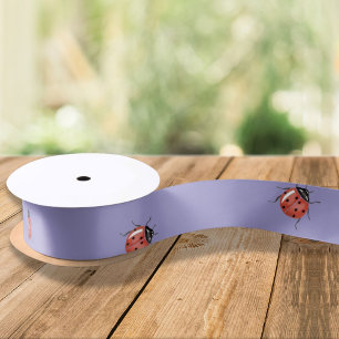 Ruban En Satin Coccinelle Lavande