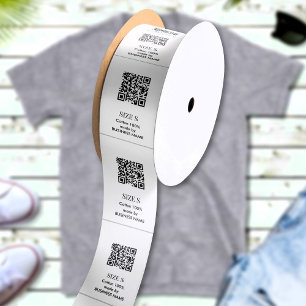 Ruban En Satin Code QR personnalisé Vêtements Vêtements Étiquette