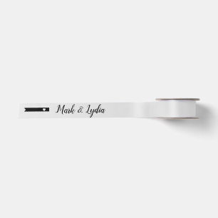 Ruban En Satin Cœur de barre de faveur de logo de mariage