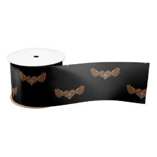Ruban En Satin Coeurs ailés en vapeur avec engrenages Thunder_Co