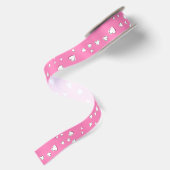 Ruban En Satin Coeurs blancs Saint Valentin (Dos)