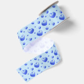 Ruban En Satin Cœurs Bleus Bébé (Dos)