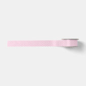 Ruban En Satin Cœurs Classiques Blanc - Rose Clair (Devant)
