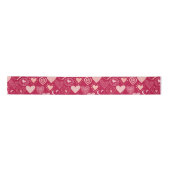 Ruban En Satin Coeurs doux rose foncé Valentine (Devant)