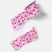 Ruban En Satin Coeurs roses amour (Dos)