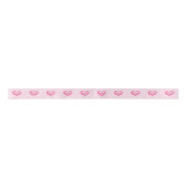 Ruban En Satin Coeurs roses brillants (Devant)
