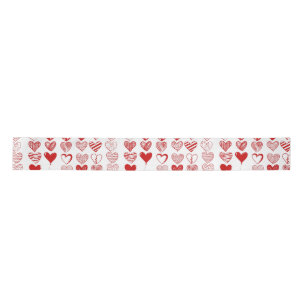 Ruban En Satin Coeurs rouges modernes