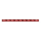 Ruban En Satin Coeurs Valentin Rouge Or Moderne (Devant)