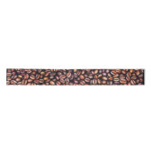 Ruban En Satin Coffee Haricots crayon Motif Rustique Brown (Devant)