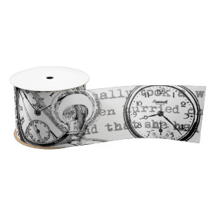 Ruban En Satin Collage Montre de Goût Victorien Alice au Pays des