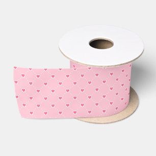 Ruban En Satin Collection des valentines de coeur populaire rose