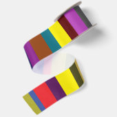 Ruban En Satin Coloré rayé (Dos)