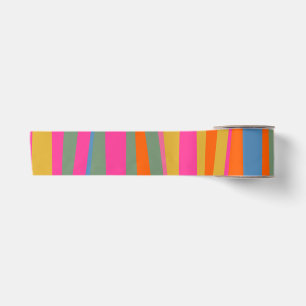 Ruban En Satin Coloré Terzo rayures Motif Abstrait lumineux