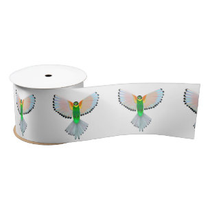 Ruban En Satin Colorful Bird Flying