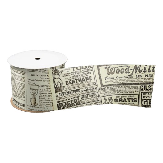 Ruban En Satin composition ancienne du journal (Bobine)