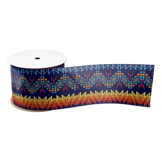 Ruban En Satin Conception abstraite de la conception tribale (Bobine)