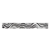 Ruban En Satin Conception abstraite en noir et blanc (Devant)