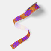 Ruban En Satin Conception d'art graphique abstrait orange violet (Dos)