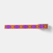 Ruban En Satin Conception d'art graphique abstrait orange violet (Devant)