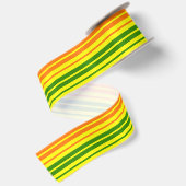 Ruban En Satin Conception de bandes verticales orange jaune vert (Dos)