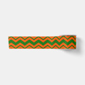 Ruban En Satin Conception de chevron en zigzag vert orange (Devant)