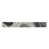 Ruban En Satin Conception de l'Agate Noir et Or (Devant)