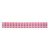 Ruban En Satin Conception de points polka rose bleu jaune  (Devant)