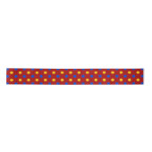 Ruban En Satin Conception de points polka rouges bleus jaunes (Devant)