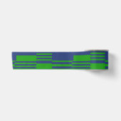 Ruban En Satin Conception de rayures patchwork bleu vert (Devant)