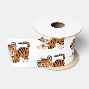 Ruban En Satin Conception de tigre