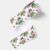 Ruban En Satin Conception d'orchidées à l'aquarelle 30 (Dos)