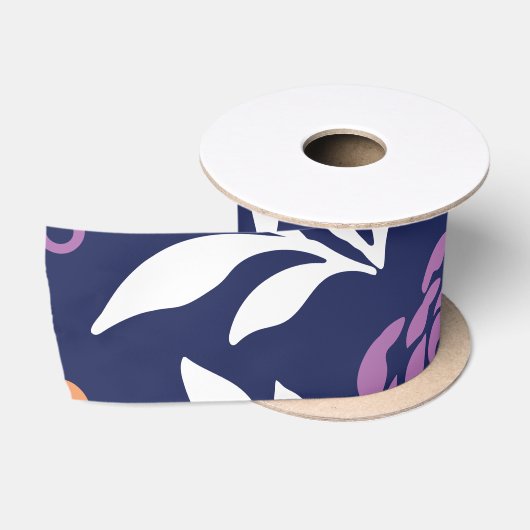 Ruban En Satin Conception Florale 22 (Bobine)