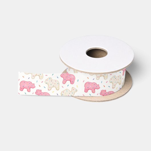Ruban En Satin Cookie animal de cirque glacé (Bobine)