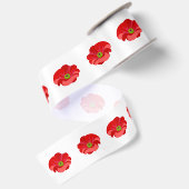 Ruban En Satin Coquelicot rouge (Dos)