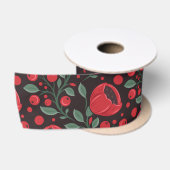 Ruban En Satin Coquelicots rouges (Bobine)