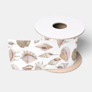 Ruban En Satin Coquillages de plagecomber dans des couleurs neutr