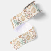 Ruban En Satin Coquillages et Corail (Dos)