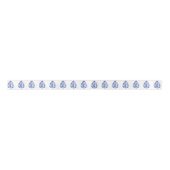 Ruban En Satin Coquille d'huître d'aquarelle avec la perle (Devant)