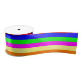 Ruban En Satin Couleur agréable rayé (Bobine)