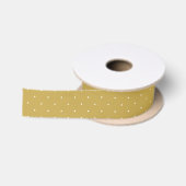 Ruban En Satin Couleur de fond modifiable et pois blancs (Bobine)