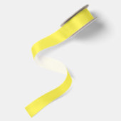 Ruban En Satin Couleur jaune citron solide (Dos)